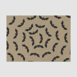 Black Bat Rustic Kraft Halloween-Party Seidenpapier