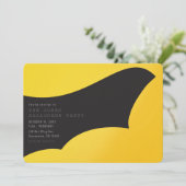 Black Bat Wing Halloween-Party Einladung (Stehend Vorderseite)