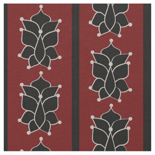 Black Batik Stripes Brick Stoff (Nahaufnahme)