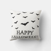 Black Bats & White Niedlich Halloween Chic Kissen (Rückseite)