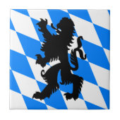 Black Bavarian Lion Fliese (Vorderseite)