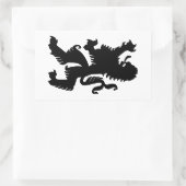 Black Bavarian Lion Rechteckiger Aufkleber (Tasche)