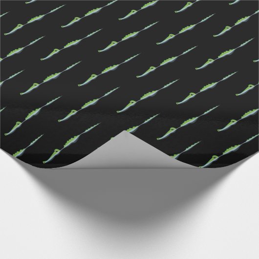 Black Bayou Gators Geschenkpapier (Ecke)