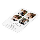 Black Be our Gast Clover Collage 4 Fotos Hochzeit Magnet (Linke Seite)