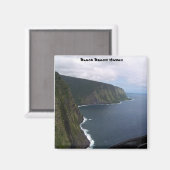 Black Beach Hawaii Magnet (Vorderseite/Rückseite)