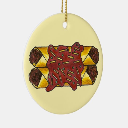 Black Bean Enchiladas Tex Mex mexikanische Küche Keramik Ornament (Rechts)