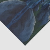 Black Bear at the stream under moonlight Seidenpapier (Ausschnitt)