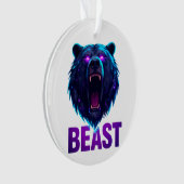 Black Bear 'BEAST' - Bold Aesthetic Ornament (Vorderseite)