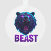 Black Bear 'BEAST' - Bold Aesthetic Ornament (Vorderseite)
