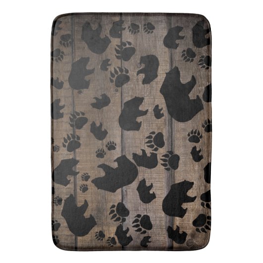 Black Bear Black Bear Paws Badematte (Vorderseite Vertikal)