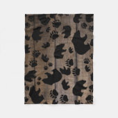 Black Bear Black Bear Paws Fleecedecke (Vorderseite)