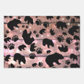 Black Bear Black Bear Paws Geschenkpapier Set (Vorderseite 2)