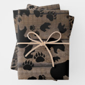 Black Bear Black Bear Paws Geschenkpapier Set (Beispiel)