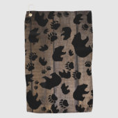 Black Bear Black Bear Paws Golfhandtuch (Vorderseite)