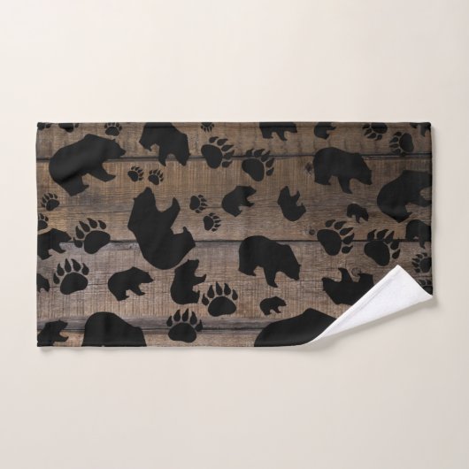 Black Bear Black Bear Paws Handtuch (Handtuch)