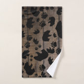 Black Bear Black Bear Paws Handtuch (Handtuch)