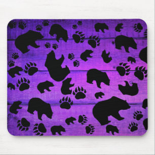 Black Bear Black Bear Paws Mousepad