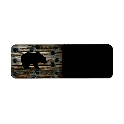 Black Bear Black Bear Paws Rustic Wood (Vorne)