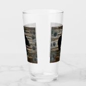Black Bear Black Bear Paws Rustic Wood Glas (Rechts)