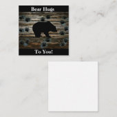 Black Bear Black Bear Paws Rustic Wood Mitteilungskarte (Vorne/Hinten)