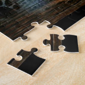 Black Bear Black Bear Paws Rustic Wood Puzzle (Seite)