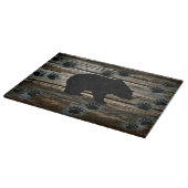 Black Bear Black Bear Paws Rustic Wood Schneidebrett (Ecke)