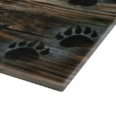 Black Bear Black Bear Paws Rustic Wood Schneidebrett (Ecke)