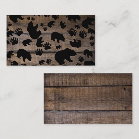 Black Bear Black Bear Paws Visitenkarte (Vorne/Hinten)