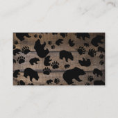 Black Bear Black Bear Paws Visitenkarte (Vorderseite)