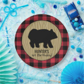 Black Bear Buffalo Kariert Lumberjack Plakat Pappteller (Party)