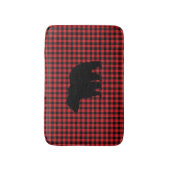 Black Bear Buffalo Karo Bath Mat Badematte (Vorderseite Vertikal)