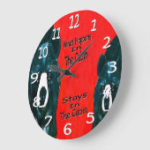 Black bear cabin wall clock große wanduhr (Winkel)