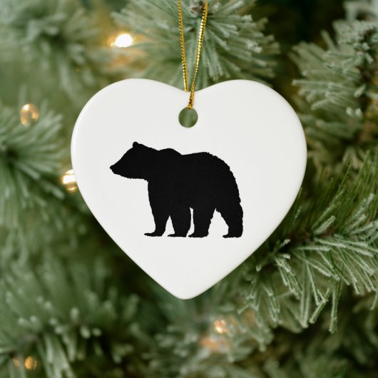 Black Bear Christmas Art Keramik Ornament (Baum)