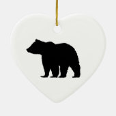 Black Bear Christmas Art Keramik Ornament (Hinten)
