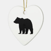 Black Bear Christmas Art Keramik Ornament (Links)