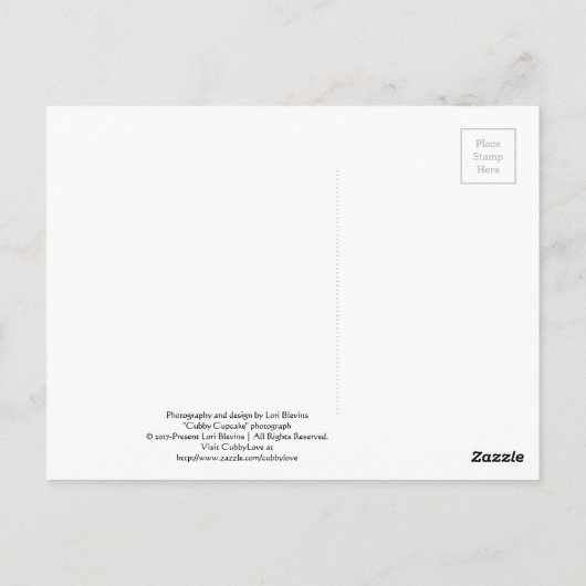 Black Bear - "Cubby Cupcake" Postkarte (Rückseite)