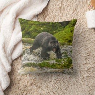 Black Bear Fischen Qua Creek British Columbia Kissen