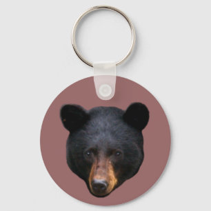 BLACK BEAR Head Wildlife Lover Luggage Tag Schlüsselanhänger