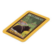 Black Bear in Forest - Ketchikan, Alaska Magnet (Linke Seite)