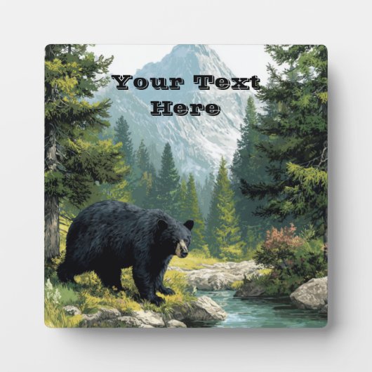 Black Bear Nature Fotoplatte (Vorderseite)