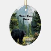 Black Bear Nature  Keramik Ornament (Rechts)