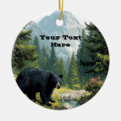 Black Bear Nature  Keramik Ornament (Vorne)