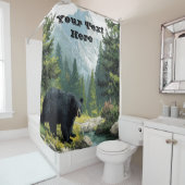 Black Bear Nature Shower Curtain Duschvorhang (Beispiel)