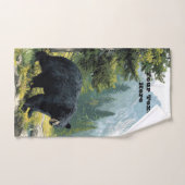 Black Bear Nature Towel Set Personalize It (Handtuch)