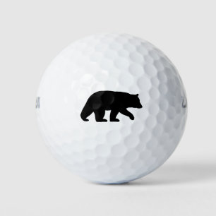Black Bear Silhouette Golfball