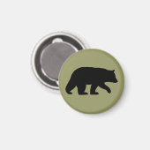Black Bear Silhouette Magnet (Vorderseite/Rückseite)
