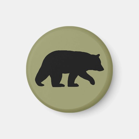 Black Bear Silhouette Magnet (Vorne)