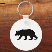 Black Bear Silhouette Schlüsselanhänger (Vorderseite)