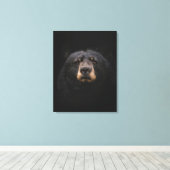 BLACK BEAR Stretched Canvas Print Leinwanddruck (Insitu (Holzboden))