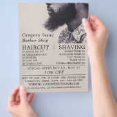 Black Beard Model, Männerwerbung Flyer (Hand)